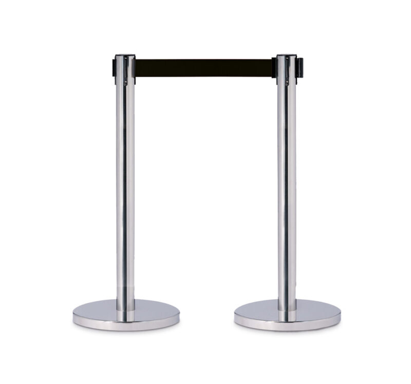 Colonna inox con nastro nero mt 2