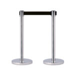 Colonna inox con nastro nero
