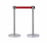 Colonna inox con nastro rosso