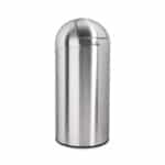 Stainless steel push litter bin
