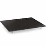 Black mirrored raised tray 32x26