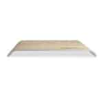 White/wood bicolour melamine raised tray