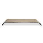 Black/wood bicolour melamine raised tray
