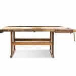 Vintage wooden carpenter’s workbench