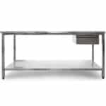 Work table 180x70 cm with shelf and drawer