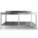 Work table 190x70 cm with upstand