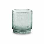Stackable Tumbler glass bottle green