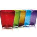 Crystal Bolle tumbler glass 5 colours