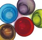 Bicchiere cristallo 5 colori Bolle - immagine 2