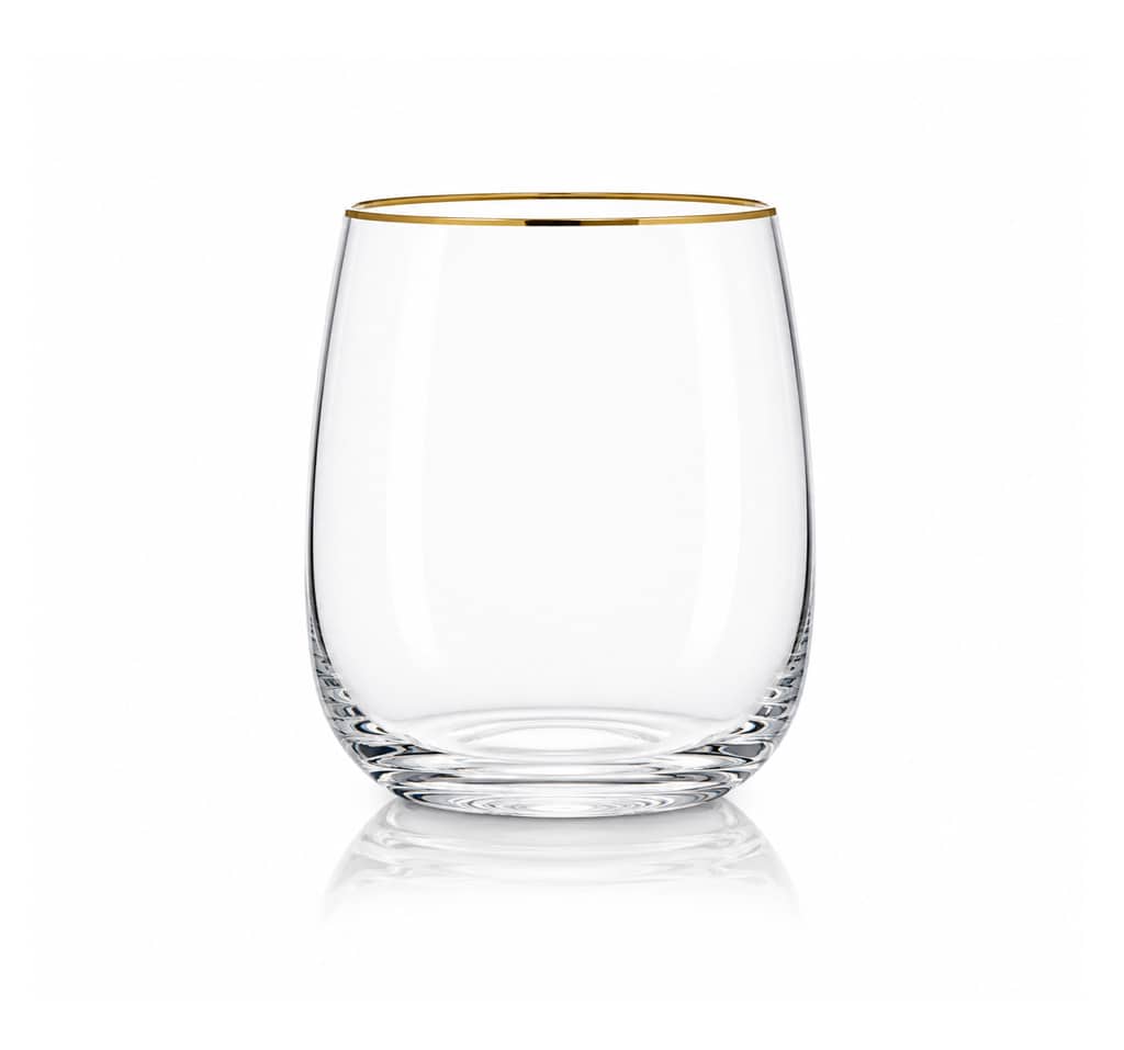 Bicchiere cristallo Tumbler filo oro