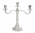 Candelabro argentato a 3 fiamme