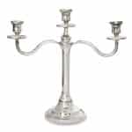 Silver-plated 3-light candelabrum