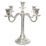 Silver-plated 5-light candelabrum