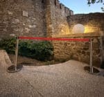 Stainless steel stanchion with red ribbon - Image 3