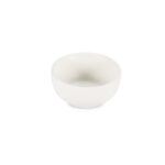 Coppetta rotonda bianca goffrata finger