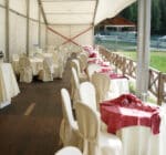 Coprisedia trapuntato avorio per sedia Catering - immagine 5