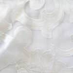 Cream organza table cover 220x220 cm