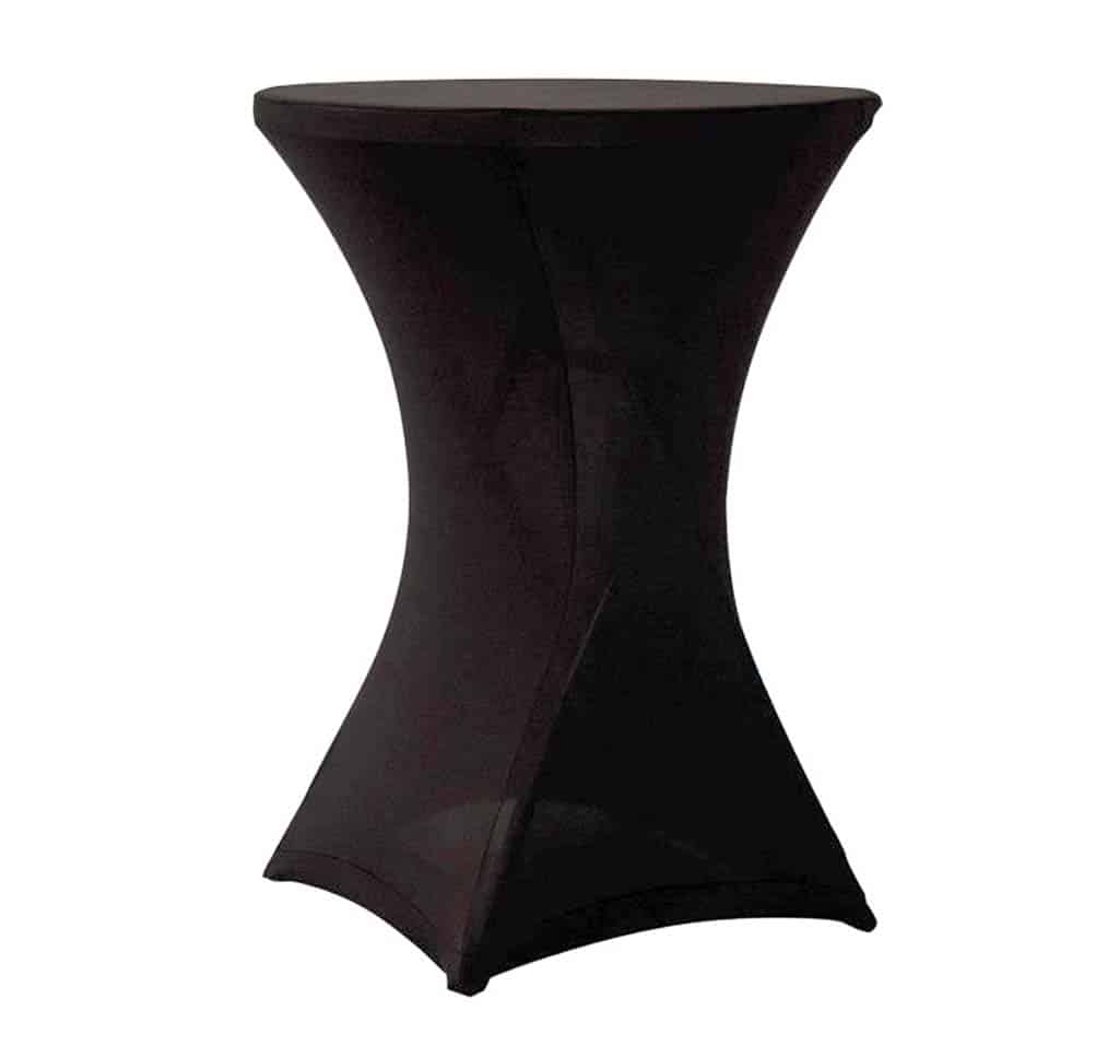 Copritavolo stretch light nero per tavolo Cocktail-1 Black light stretch cocktail table cover - Image 1
