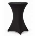 Black stretch cocktail table cover
