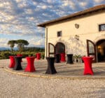 Copritavolo stretch rosso per tavolo Cocktail - immagine 4