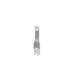 Stainless steel single-portion finger food fork