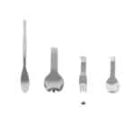 Stainless steel single-portion finger food fork - Image 2