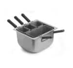 Pentola cuocipasta in acciaio 4 cestelli