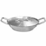 Two-handle shallow steel pot Ø24 h5