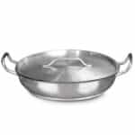 Two-handle shallow steel pot Ø40 h6