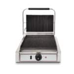 Electric ribbed contact grill
