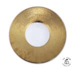 Gourmet Deras Le Coq white plate gold flap
