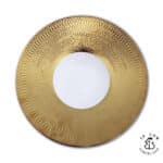 Gourmet Deras Le Coq white plate gold flap