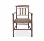 Vintage wood/straw armchair