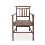 Vintage wood/straw armchair