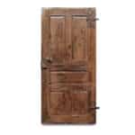 Vintage medium walnut door
