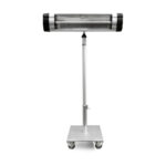 Riscaldatore al quarzo su ruote