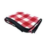Set 2 coperte pic-nic scacchi bianco/rosso