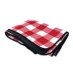 Set 2 coperte pic-nic scacchi bianco/rosso