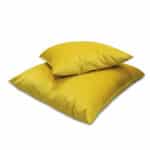 Set of 2 mustard velvet cushions