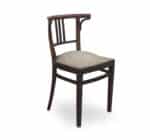 Set of 3 low Vintage wooden/upholstered chairs - Image 3