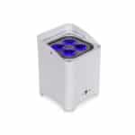 4 white multicolor LED projectors set
