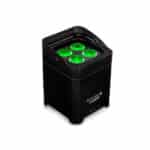 4 black multicolor LED projectors set