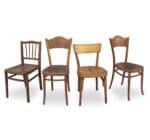 Set 4 sedie Vintage legno chiaro