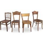 Set 4 sedie Vintage legno chiaro
