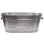 Oval stainless steel wine bucket with tray
