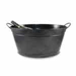 Black oval stainless steel wine bucket
