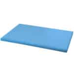 Rectangular blue polyethylene cutting board