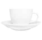Tazza the con piattino bianco