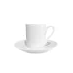 Tazzina espresso Belle con piattino bianco