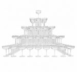 4-tier Champagne glass tower